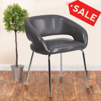 Flash Furniture CH-162731-GY-GG Fusion Leather Chair in Gray